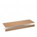 Flux top and plinth finishing panels for quadruple locker units 1600mm wide - beech FLS-TP16-B