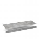 Flux top and plinth finishing panels for quadruple locker units 1600mm wide - grey oak FLS-TP16-GO