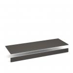 Flux top and plinth finishing panels for quadruple locker units 1600mm wide - onyx grey FLS-TP16-OG