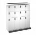 Flux top and plinth finishing panels for quadruple locker units 1600mm wide - onyx grey FLS-TP16-OG