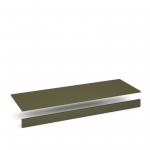 Flux top and plinth finishing panels for quadruple locker units 1600mm wide - olive green FLS-TP16-OL