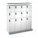 Flux top and plinth finishing panels for quadruple locker units 1600mm wide - smoke blue FLS-TP16-SM
