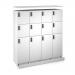 Flux top and plinth finishing panels for quadruple locker units 1600mm wide - white FLS-TP16-WH