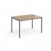 Flexi 25 rectangular table with graphite frame 1200mm x 800mm - beech