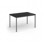 Flexi 25 rectangular table with graphite frame 1200mm x 800mm - Black FLT1200-G-BK