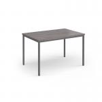 Flexi 25 rectangular table with graphite frame 1200mm x 800mm - grey oak FLT1200-G-GO