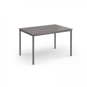 Flexi 25 rectangular table with graphite frame 1200mm x 800mm - grey