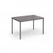 Flexi 25 rectangular table with graphite frame 1200mm x 800mm - grey oak FLT1200-G-GO