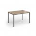 Flexi 25 rectangular table with graphite frame 1200mm x 800mm - Kendal Oak FLT1200-G-KO