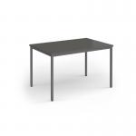 Flexi 25 rectangular table with graphite frame 1200mm x 800mm - Onyx Grey FLT1200-G-OG