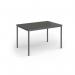 Flexi 25 rectangular table with graphite frame 1200mm x 800mm - Onyx Grey FLT1200-G-OG