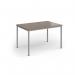 Flexi 25 rectangular table with silver frame 1200mm x 800mm - Barcelona Walnut FLT1200-S-BW