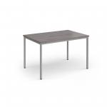 Flexi 25 rectangular table with silver frame 1200mm x 800mm - grey oak FLT1200-S-GO
