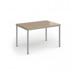 Flexi 25 rectangular table with silver frame 1200mm x 800mm - Kendal Oak FLT1200-S-KO
