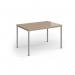 Flexi 25 rectangular table with silver frame 1200mm x 800mm - Kendal Oak FLT1200-S-KO
