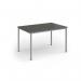 Flexi 25 rectangular table with silver frame 1200mm x 800mm - Onyx Grey FLT1200-S-OG
