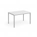 Flexi 25 rectangular table with silver frame 1200mm x 800mm - white