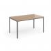 Flexi 25 rectangular table with graphite frame 1400mm x 800mm - beech