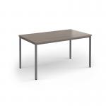 Flexi 25 rectangular table with graphite frame 1400mm x 800mm - Barcelona Walnut FLT1400-G-BW