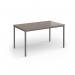 Flexi 25 rectangular table with graphite frame 1400mm x 800mm - Barcelona Walnut FLT1400-G-BW