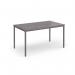 Flexi 25 rectangular table with graphite frame 1400mm x 800mm - grey oak FLT1400-G-GO