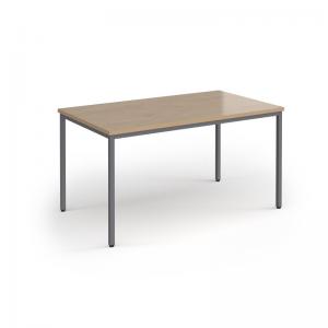 Flexi 25 rectangular table with graphite frame 1400mm x 800mm - Kendal