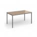 Flexi 25 rectangular table with graphite frame 1400mm x 800mm - Kendal Oak FLT1400-G-KO