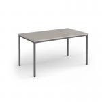 Flexi 25 rectangular table with graphite frame 1400mm x 800mm - Light Grey FLT1400-G-LG