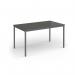 Flexi 25 rectangular table with graphite frame 1400mm x 800mm - Onyx Grey FLT1400-G-OG