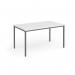 Flexi 25 rectangular table with graphite frame 1400mm x 800mm - white