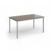 Flexi 25 rectangular table with silver frame 1400mm x 800mm - Barcelona Walnut FLT1400-S-BW