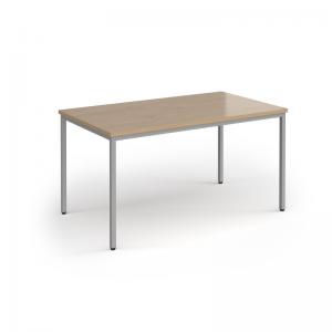 Flexi 25 rectangular table with silver frame 1400mm x 800mm - Kendal