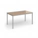 Flexi 25 rectangular table with silver frame 1400mm x 800mm - Kendal Oak FLT1400-S-KO