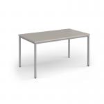 Flexi 25 rectangular table with silver frame 1400mm x 800mm - Light Grey FLT1400-S-LG
