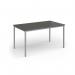 Flexi 25 rectangular table with silver frame 1400mm x 800mm - Onyx Grey FLT1400-S-OG