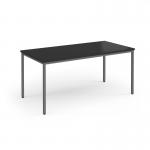 Flexi 25 rectangular table with graphite frame 1600mm x 800mm - Black FLT1600-G-BK