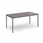 Flexi 25 rectangular table with graphite frame 1600mm x 800mm - grey oak FLT1600-G-GO
