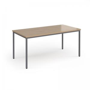 Flexi 25 rectangular table with graphite frame 1600mm x 800mm - Kendal