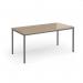 Flexi 25 rectangular table with graphite frame 1600mm x 800mm - Kendal Oak FLT1600-G-KO