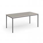 Flexi 25 rectangular table with graphite frame 1600mm x 800mm - Light Grey FLT1600-G-LG