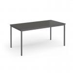 Flexi 25 rectangular table with graphite frame 1600mm x 800mm - Onyx Grey FLT1600-G-OG