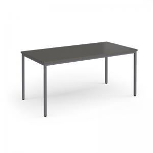 Flexi 25 rectangular table with graphite frame 1600mm x 800mm - Onyx