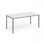 Flexi 25 rectangular table with graphite frame 1600mm x 800mm - white FLT1600-G-WH