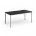 Flexi 25 rectangular table with silver frame 1600mm x 800mm - Black FLT1600-S-BK