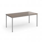 Flexi 25 rectangular table with silver frame 1600mm x 800mm - Barcelona Walnut FLT1600-S-BW