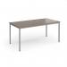 Flexi 25 rectangular table with silver frame 1600mm x 800mm - Barcelona Walnut FLT1600-S-BW