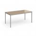 Flexi 25 rectangular table with silver frame 1600mm x 800mm - Kendal Oak FLT1600-S-KO
