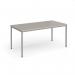 Flexi 25 rectangular table with silver frame 1600mm x 800mm - Light Grey FLT1600-S-LG