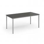 Flexi 25 rectangular table with silver frame 1600mm x 800mm - Onyx Grey FLT1600-S-OG
