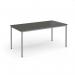 Flexi 25 rectangular table with silver frame 1600mm x 800mm - Onyx Grey FLT1600-S-OG